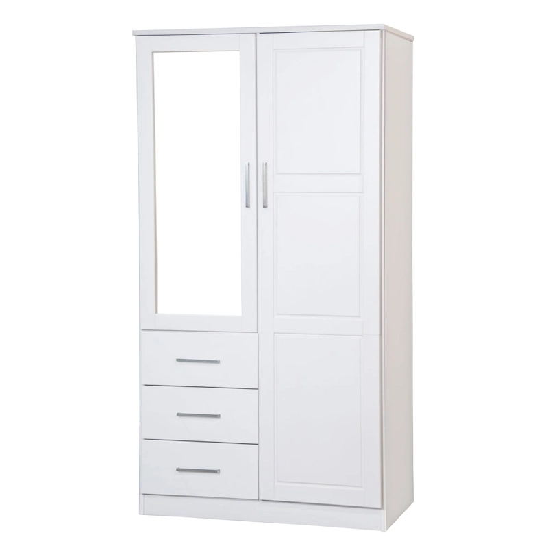 Palace Imports 100% Solid Wood Metro Wardrobe Armoire with Solid Wood or Mirrored Doors