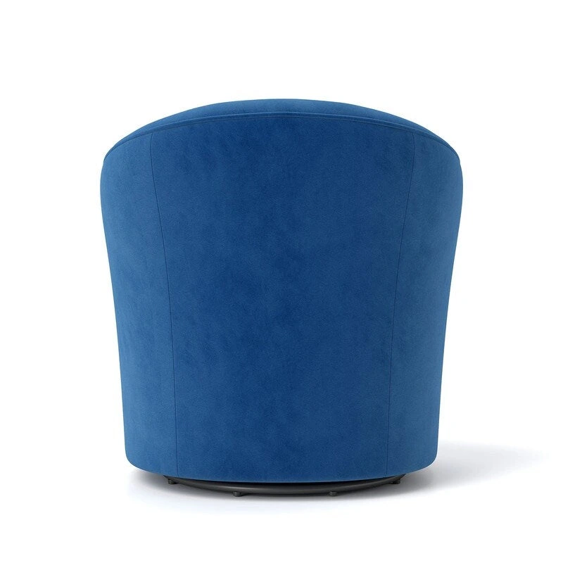 SEYNAR Modern Velvet Upholstered 360 Degree Swivel Barrel Chair with Button Tufted Back Set of 2