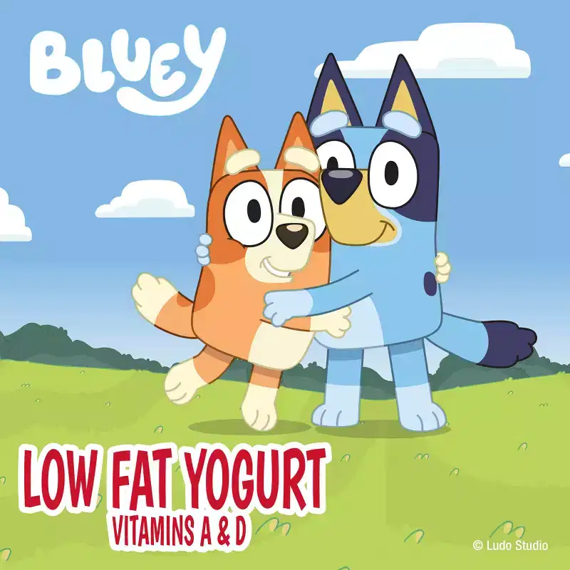 Yoplait Kids' Bluey Yogurt Raspberry/Strawberry Banana - 32oz/8ct