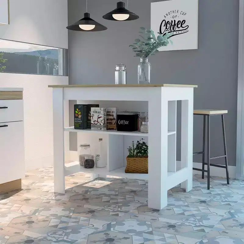Cala Kitchen Island White
