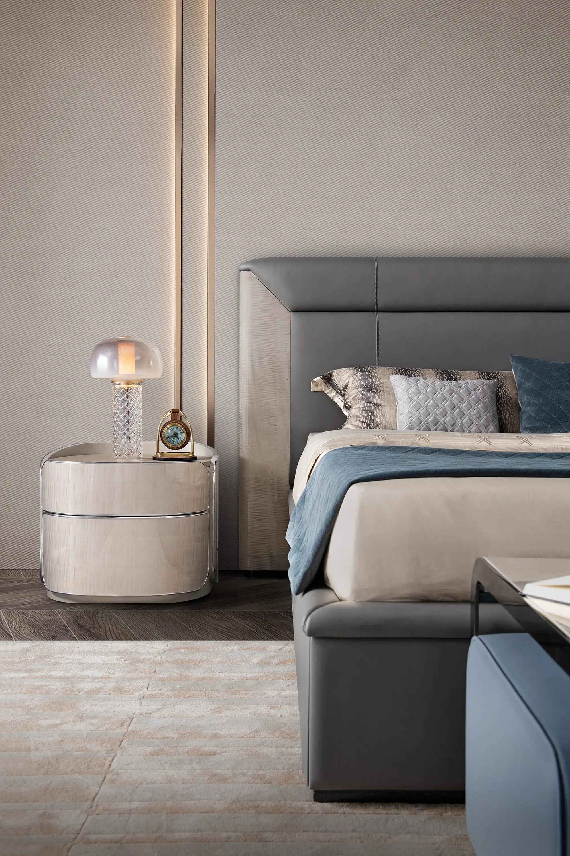Bentley Ambleside Nightstand - Modern Luxury Bedside Table W010B11 with Stylish Storage