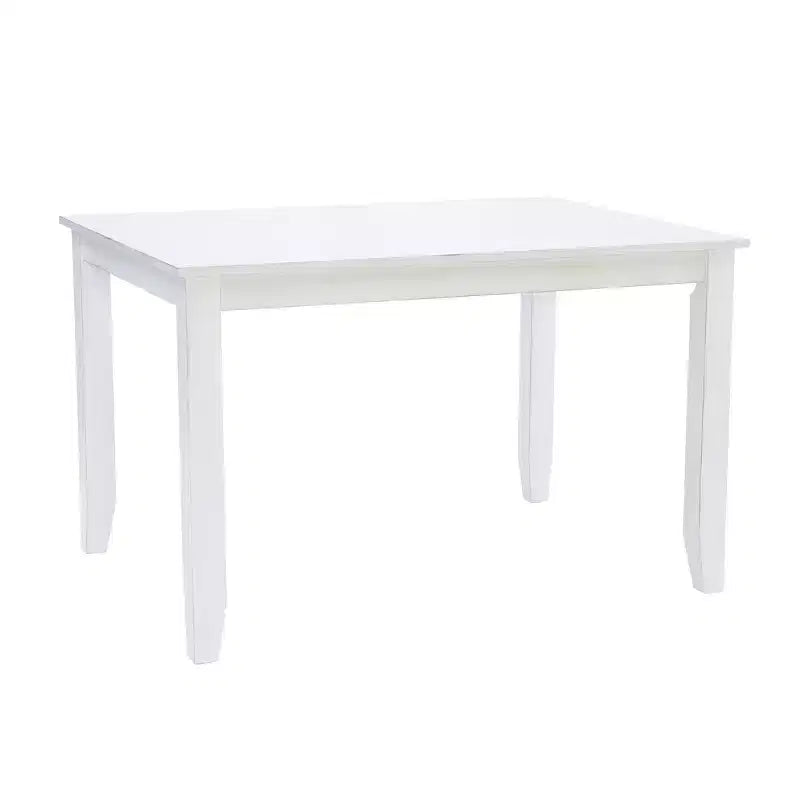 5pc Harleau Solid Wood Dining Set White - Powell: Rectangle Table, 4 Chairs, Nautical Style