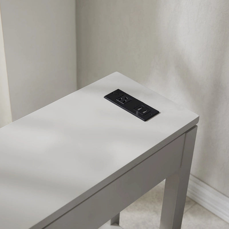 Leick Home Charging Cade Wood Side Table with Drawer