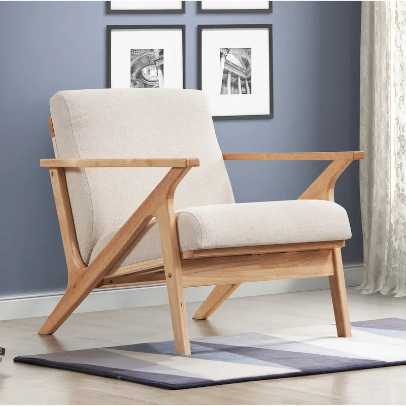 Mid-Century Modern Lounge Chair with Plush Cushioning