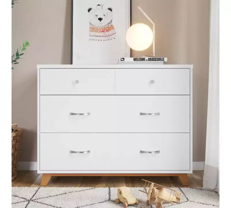 Child Craft SOHO Crib, 3-Drawer Dresser, Chest, Nightstand, 4-Piece Nursery Set