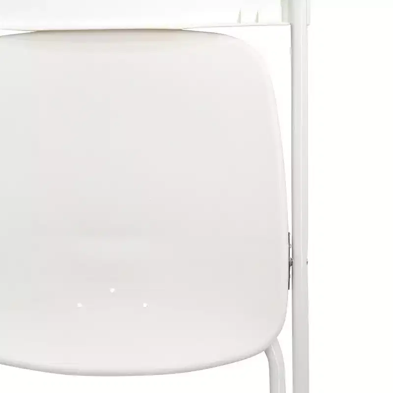 Elama 4 Piece Plastic Folding Chair in White