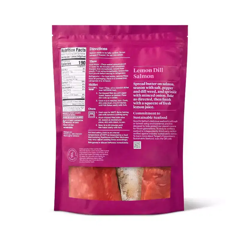 Alaska Sockeye Salmon Skin On Fillets - Frozen - 16oz - Good & Gather™