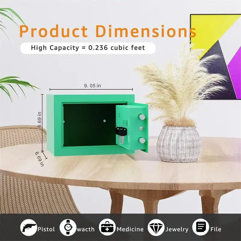 Small Electronic Digital Keypad Safe Box for Home Office Cabinet