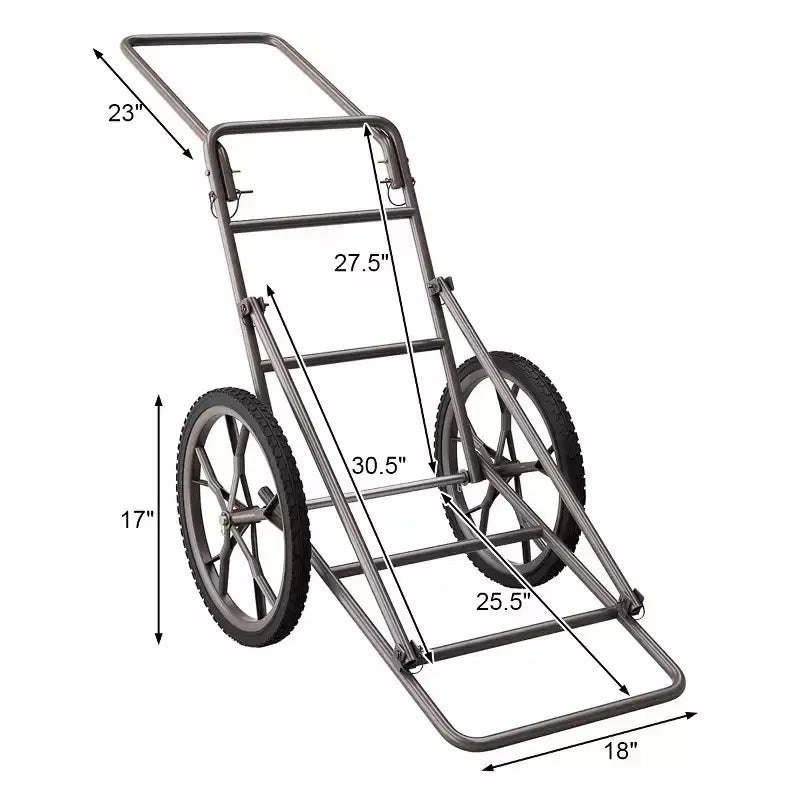 Costway New Deer Cart Game Hauler Utility Gear Dolly Cart Hunting Accessories - 500 LB