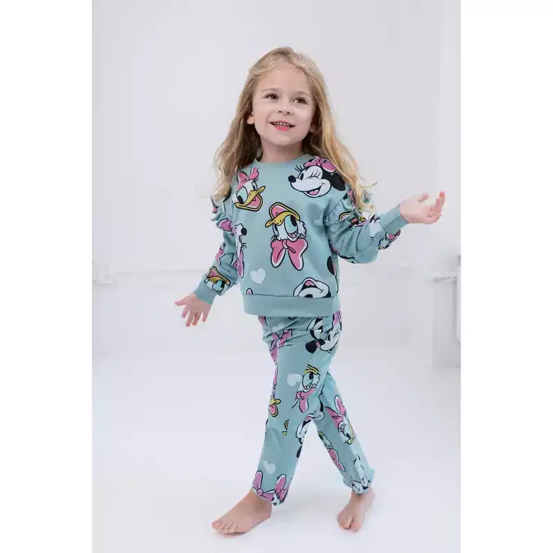 Disney Fleece Pullover Sweatshirt and Ribbed Flare Leggings Outfit Set