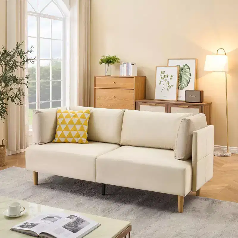 76 Sofa Couch, Comfy Upholstered Loveseat with Extra Deep Seats