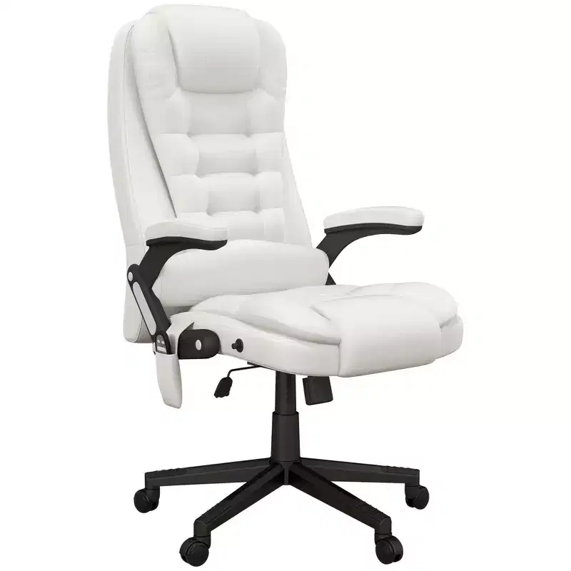 HOMCOM High-Back Massage Office Chair, Heated Reclining Computer Chair with Remote