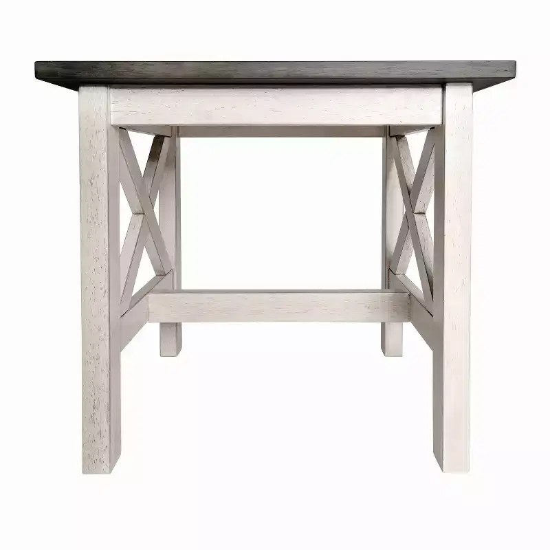 Emma and Oliver Solid Wood Farmhouse Style End Table