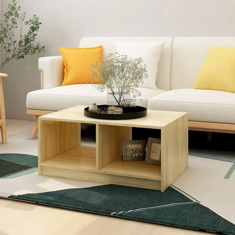 Solid Pinewood Coffee Table 29.5x13.2 Couch End Table Multi Colors - 29.5 x 19.7 x 13.2
