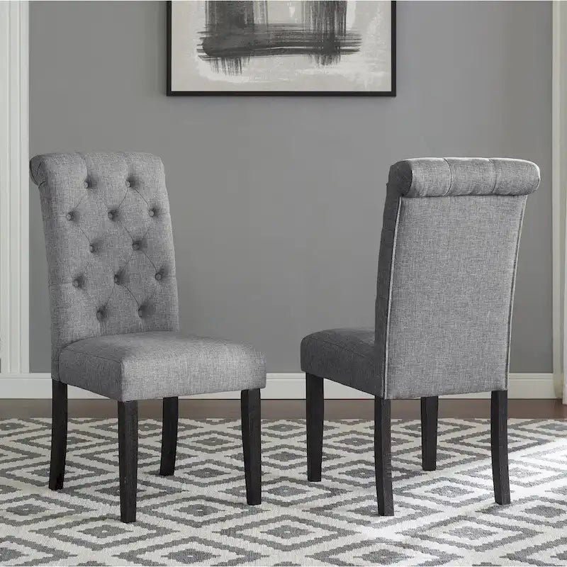 Roundhill Furniture Leviton Antique Black Finished Wood 7-piece Dining Set