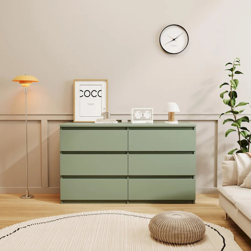 6-Drawer Dresser | Modern Minimalist Chest of Drawers