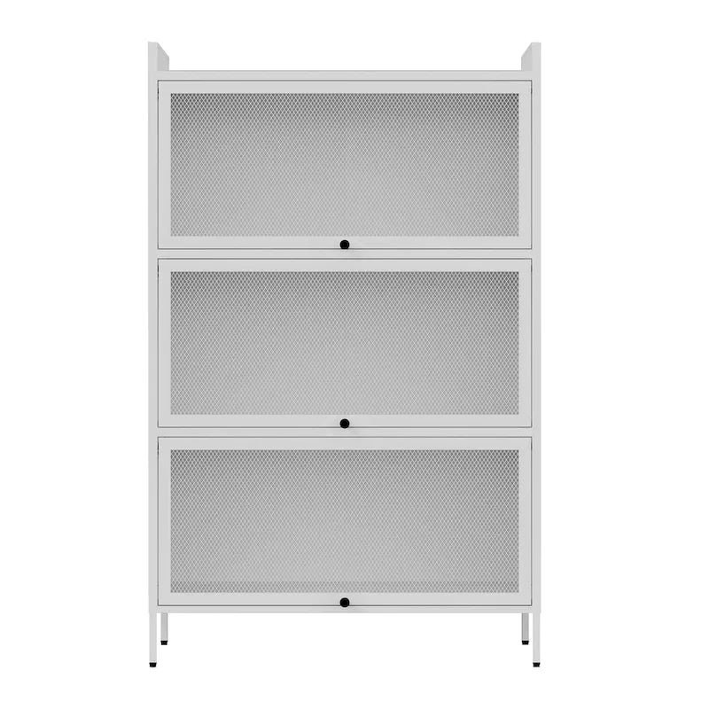 Pantry Storage Cabinet with Sliding Retractable Doors