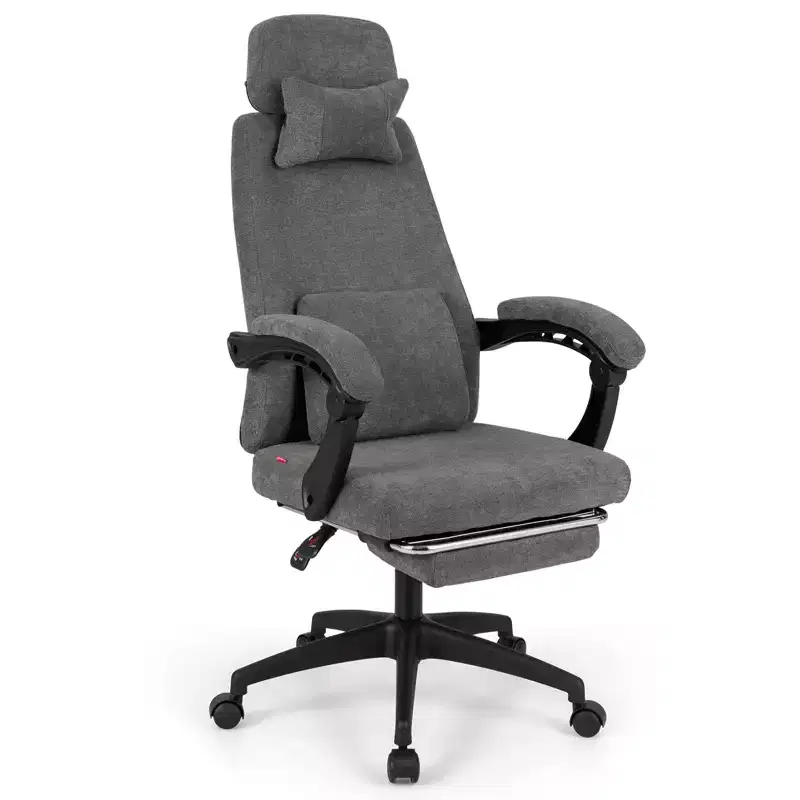 Costway Reclining Home Office Chair Retractable Footrest High-Back Ergonomic Executive