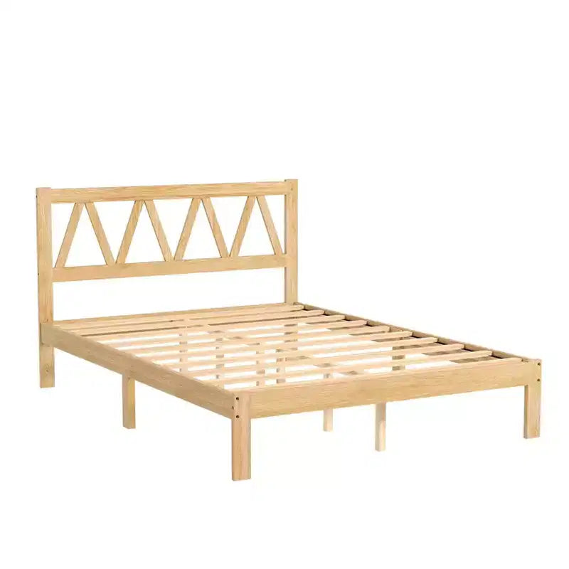 AEELLEEA Queen Size Bed Frame Strong Load Bearing Easy Assembly Minimalist Wood Platform Bed Frame for Home Bedroom