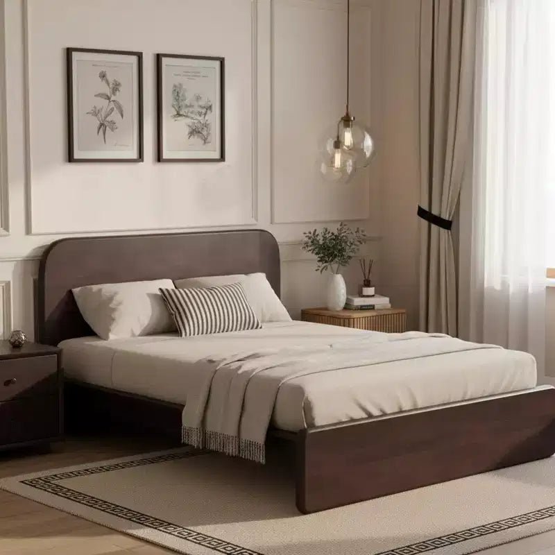 Christopher Knight Home Taro Modern Wooden Platform Bed Frame with Rounded Headboard