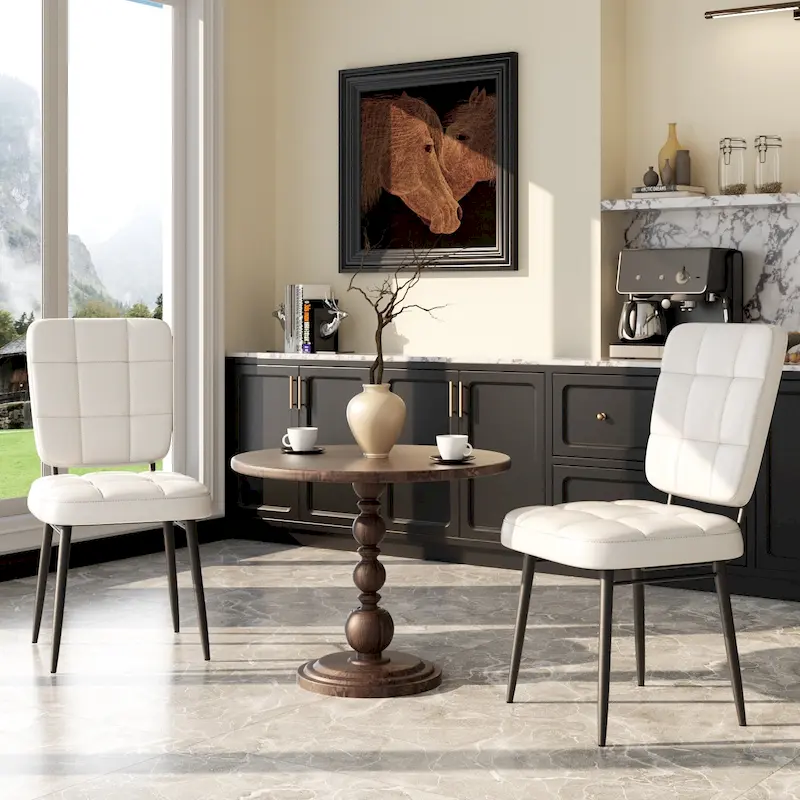 Modern Dining Chairs Set of 2/4/6/8, Upholstered Kitchen Chairs with Thick Cushion for Dining Room
