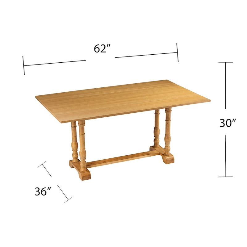Farmhouse Drop Leaf Trestle Console to Dining Table