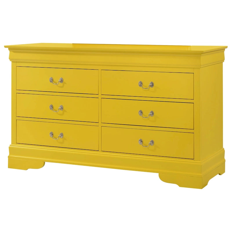 Classic Louis Philippe 6-Drawer Dresser | 10 Colors