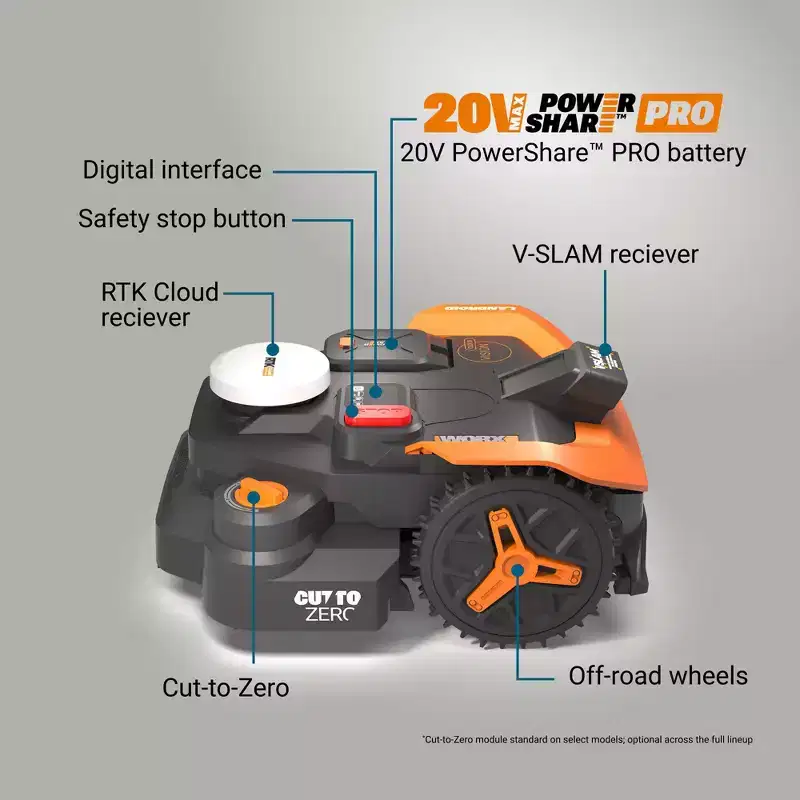 Worx WR320.1 Landroid Vision Cloud 2WD Robotic Lawn Mower ( Acre)