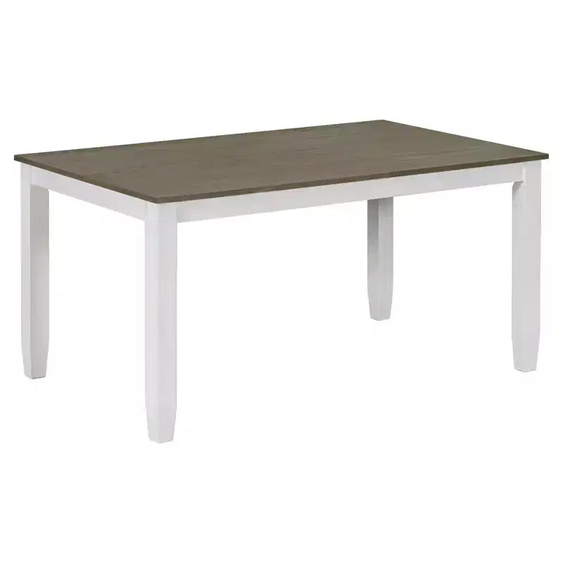 6 PCS Rustic Wood Dining Table Set, Rectangular Table with 4 Chairs & Bench-ModernLuxe