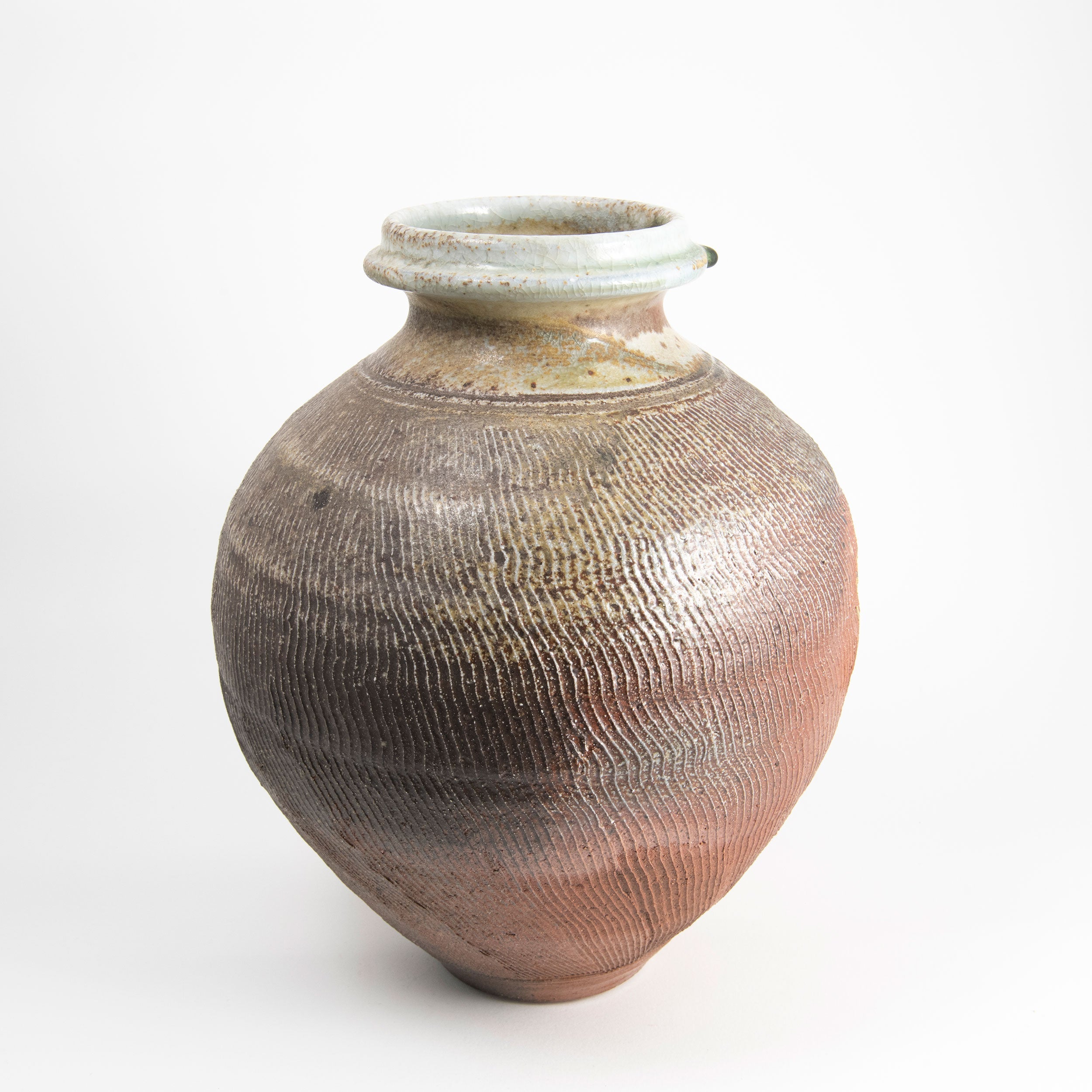 Unglazed Ash Textured Vase