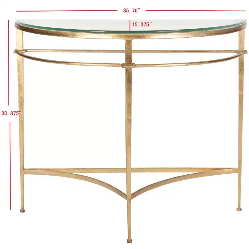 Baur Console Table - AMH8306A - Gold - Safavieh Couture
