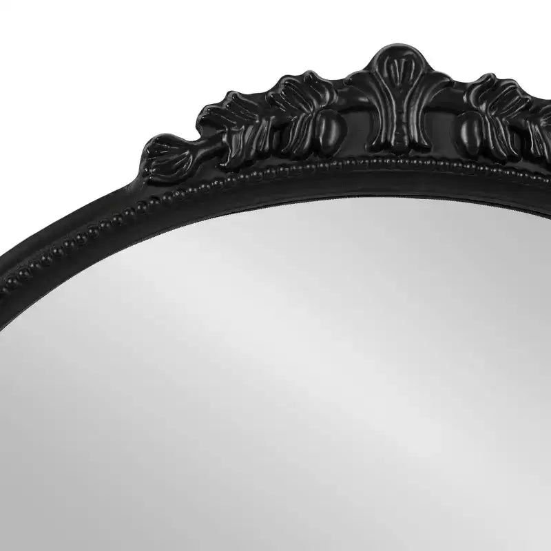 Kate & Laurel All Things Decor 24"x20" Dellona Arch Mirror with Shelf Black
