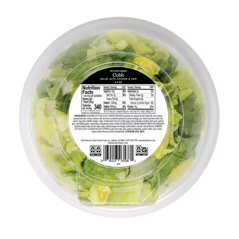 Taylor Farms Cobb Salad with Chicken and Bacon - 6.4oz