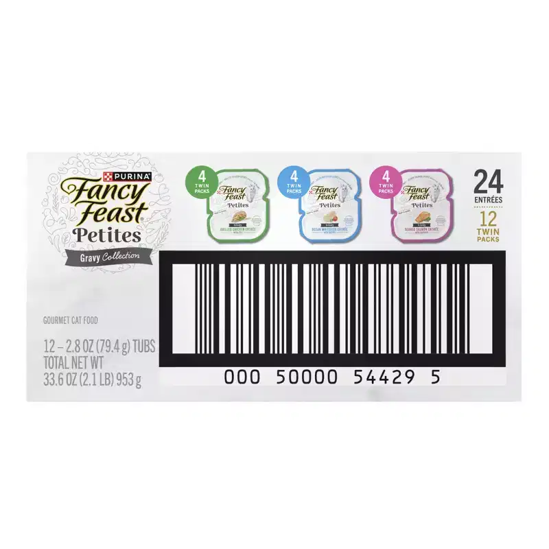 Purina Fancy Feast Gourmet Rice, Chicken, Seafood and Salmon Flavor Gravy Collection Variety Pack Wet Cat Food - 12pk