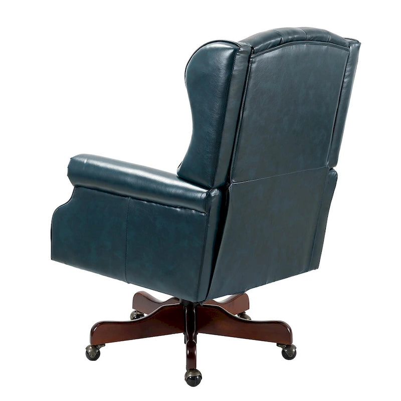Modern swivel executive chair with tufted backrest