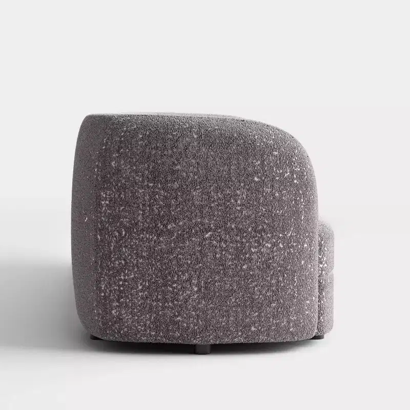 HOMES: Inside + Out 85" Pinehush Boho Curved Boucle Fabric Sofa with Pocket Coil Cushions