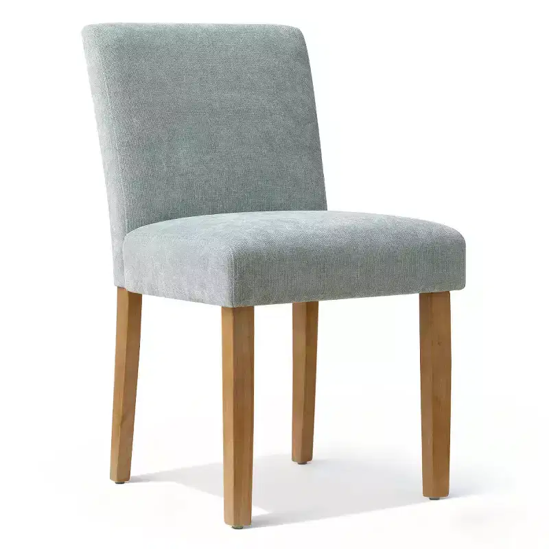 Modern Farmhouse Dining Chairs Set of 4, Upholstered Textured Woven Fabric Parsons Side Chairs with Solid Wood Legs - Panipeachy