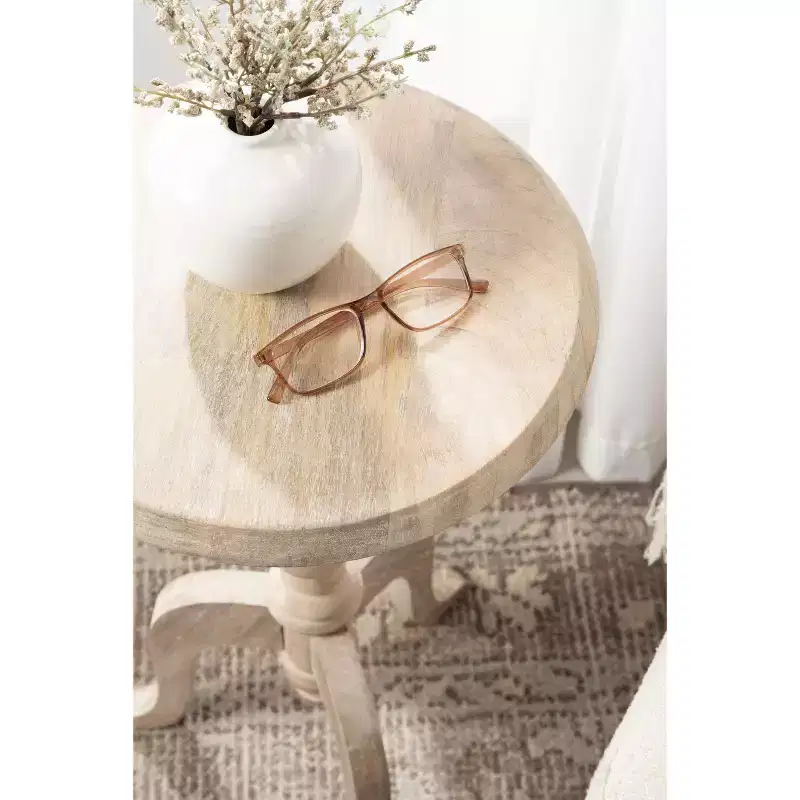 Kate and Laurel Tourneaux Wood Side Table