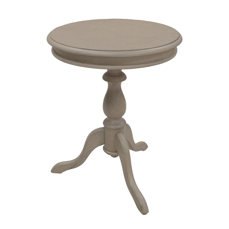 Round Accent Side Table, Copper Finish, Living Room End Table
