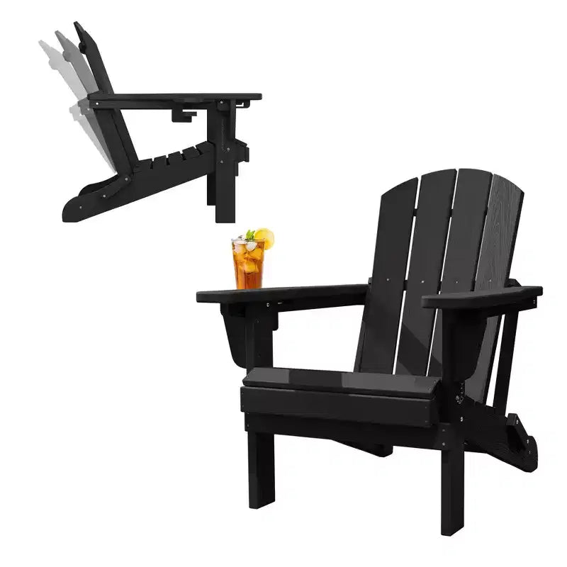 Hyleory Adjustable HDPE Adirondack Chair with Ergonomic Backrest