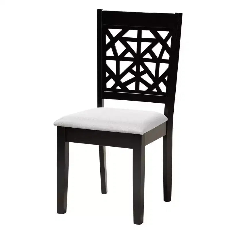 Baxton Studio Karel Modern Fabric and Wood Dining Set