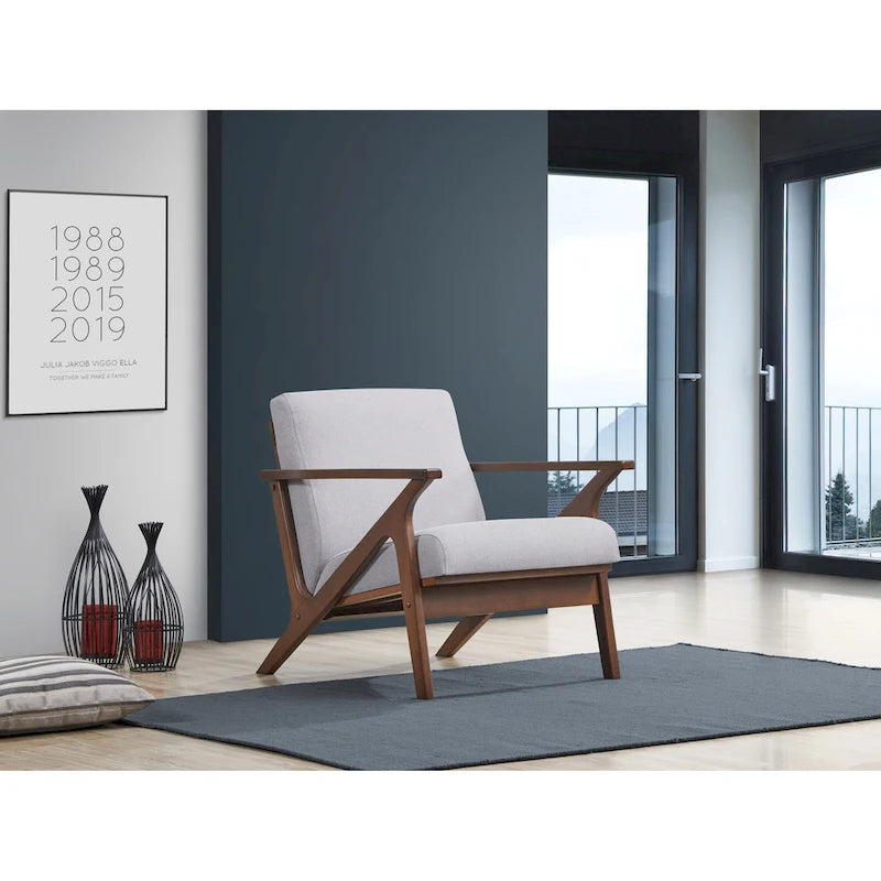 Mid-Century Modern Lounge Chair with Plush Cushioning