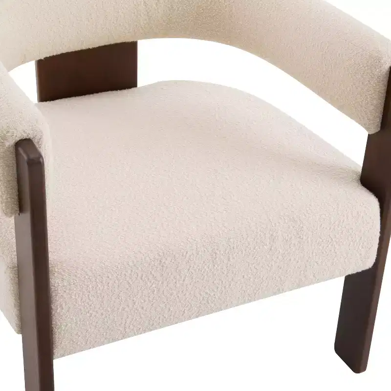 Christopher Knight Home Noah Modern Rubberwood Upholstered Accent Arm Chair