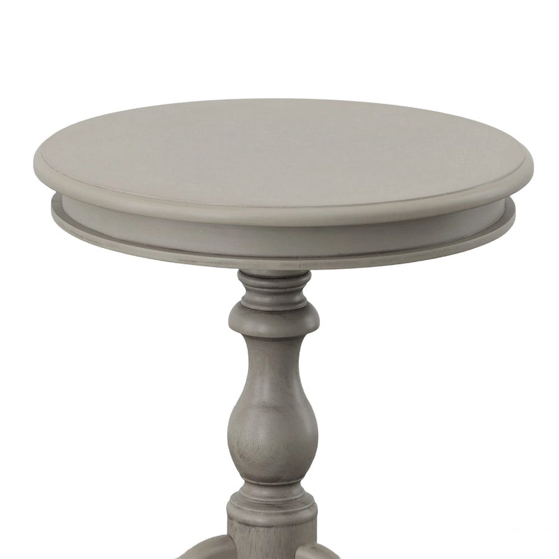 Round Accent Side Table, Copper Finish, Living Room End Table