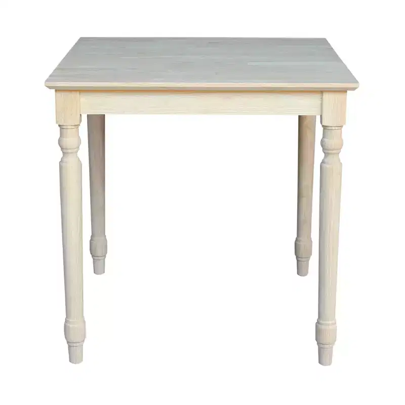 30 Square Solid Table Unfinished - International Concepts