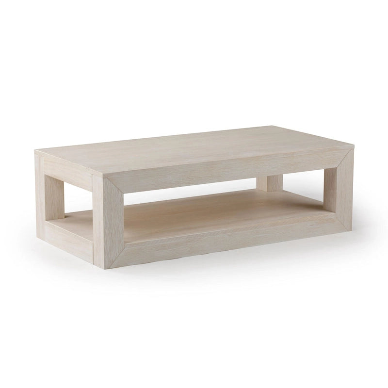Modern Rectangular Coffee Table with Shelf
