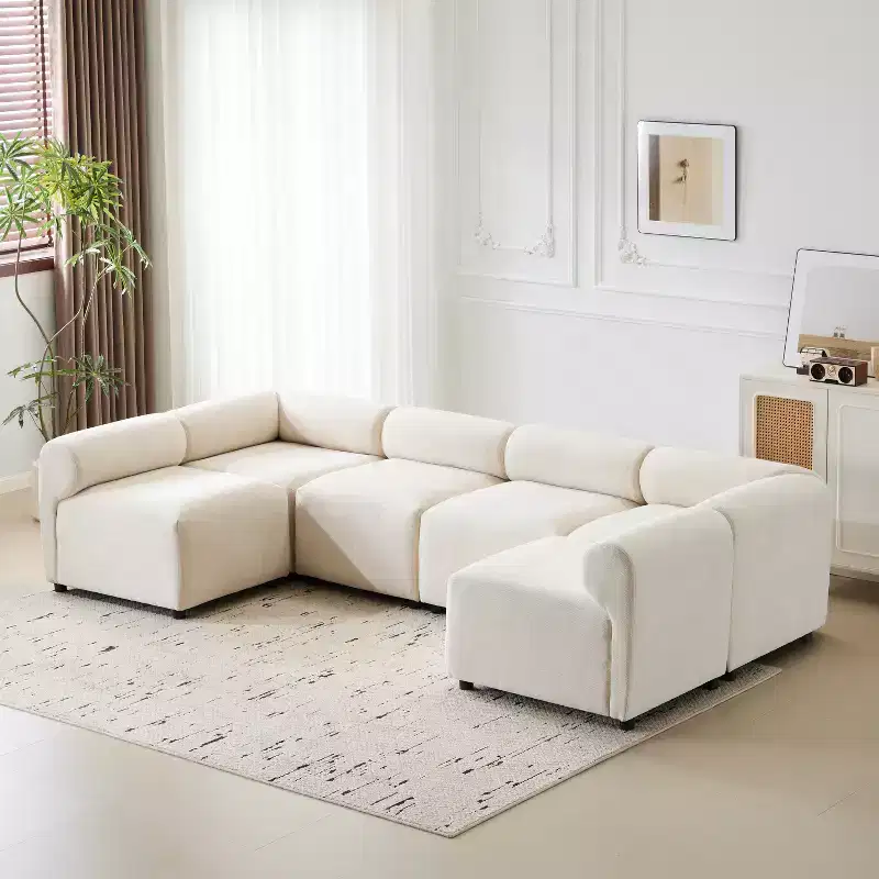 Christopher Knight Home Fermin Modern 6 Piece Modular Sectional Sofa with Round Back