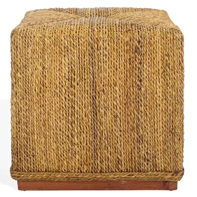 Donnabella Woven Abaca Ottoman - CWK2020 - Natural - Safavieh Couture