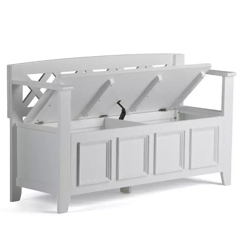 Halifax 48 inch Wide Solid Wood Transitional Entryway Bench