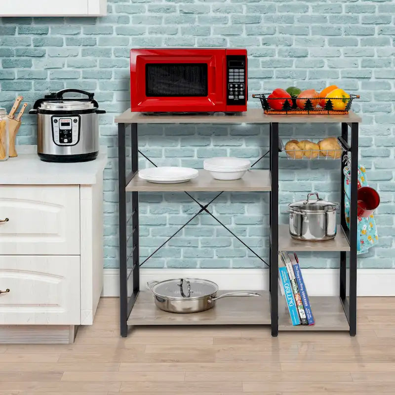 Kitchen Island with Slide Out Vegetable Basket